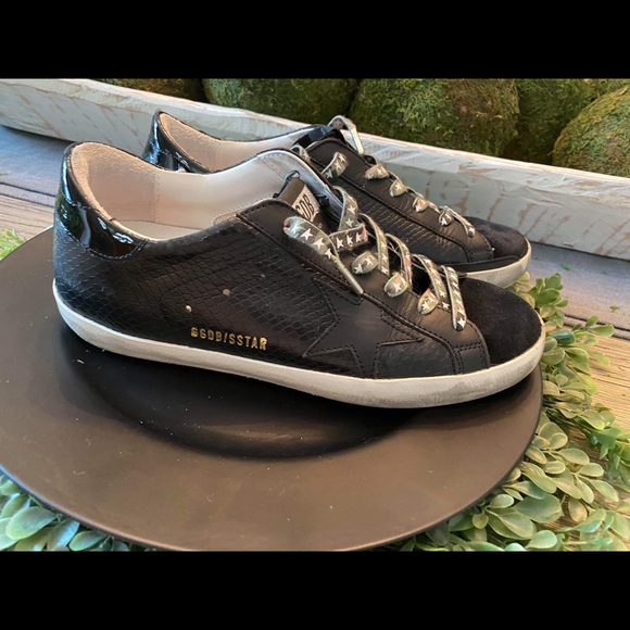 golden goose superstar tonal leather sneakers